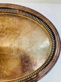 Pamono Art Deco Silver-Plated Tray from Christofle Fleuron, 1920s> Trays
