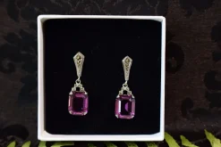 Sale Pamono Art Deco Sleeper Earrings in Silver, France, 1930s, Set of 2