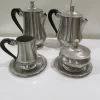 Pamono Art Deco Stainless Steel Coffee & Tea Set from Létang & Rémy, 1980s, Set of 6> Coffee & Tea Service