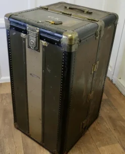 Pamono Art Deco Steamer Trunk by Hartman Luggage Co., 1890s><noscript><img width=