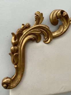 Pamono Art Deco Style Bed Headboard in Wood with Gold Leaf><noscript><img width=