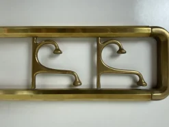 Pamono Art Deco Style Brass Coat Rack With Foldable Hooks, Austria, 1940s><noscript><img width=