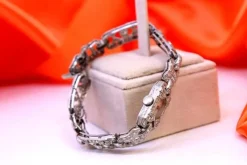 Online Pamono Art Deco Style Platinum Watch with Brilliant-Cut Diamonds