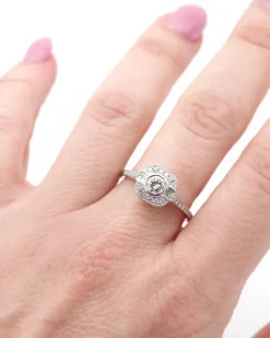 Pamono Art Deco Style Ring with 0.25 Ct Diamond><noscript><img width=