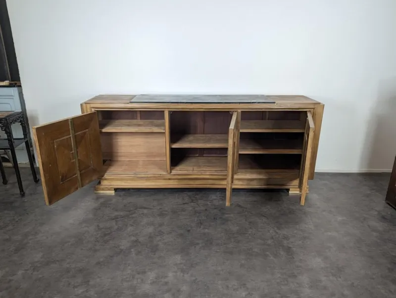 New Pamono Art Deco Style Walnut Sideboard attributed to Maxime, 1940s