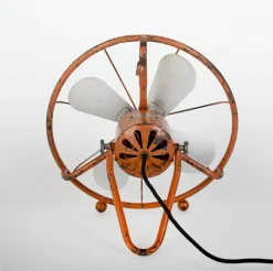 Pamono Art Deco Table Fan attributed to Peter Behrens for Aeg Elektro Praga, 1930s><noscript><img width=