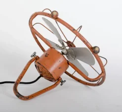 Pamono Art Deco Table Fan attributed to Peter Behrens for Aeg Elektro Praga, 1930s><noscript><img width=