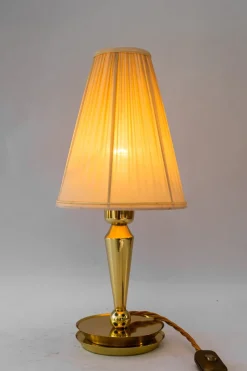 Online Pamono Art Deco Table Lamp with Fabric Shade, Vienna, 1920s