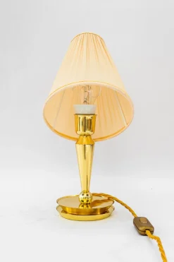 Online Pamono Art Deco Table Lamp with Fabric Shade, Vienna, 1920s