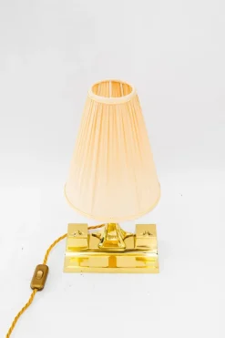 Pamono Art Deco Table Lamp with Fabric Shade, Vienna, 1920s><noscript><img width=