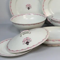 Pamono Art Deco Tableware by Charles Ahrenfeldt for Maitrise, Set of 52