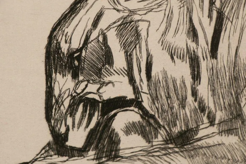 Pamono Art Deco Tiger Lithograph by Paul Jouve, 1920s> Art Deco