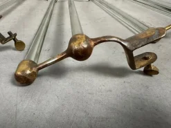 Online Pamono Art Deco Towel Holder in Glass and Brass, 1890s