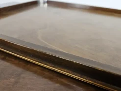 Pamono Art Deco Tray in Wood and Metal by Fada Asiago, 1930><noscript><img width=