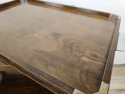 Pamono Art Deco Tray in Wood and Metal by Fada Asiago, 1930><noscript><img width=