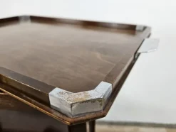Pamono Art Deco Tray in Wood and Metal by Fada Asiago, 1930><noscript><img width=