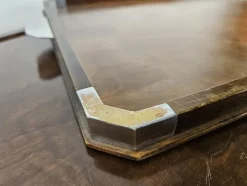 Pamono Art Deco Tray in Wood and Metal by Fada Asiago, 1930><noscript><img width=