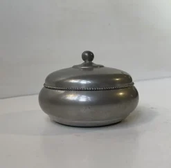 Pamono Art Deco Trinket Jar in Pewter by Just Andersen, 1930s> Dinnerware Accessories