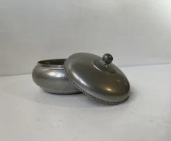 Pamono Art Deco Trinket Jar in Pewter by Just Andersen, 1930s> Dinnerware Accessories