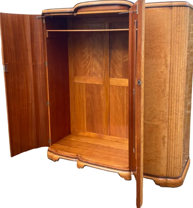Clearance Pamono Art Deco Triple Wardrobe by Harry and Lou Epstein, 1930s