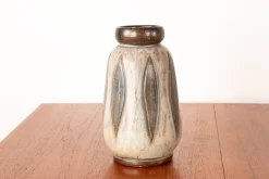 Pamono Art Deco Vase in Green and Gray Glazed Ceramic by Edouard Grégoire, 1920s> Vases