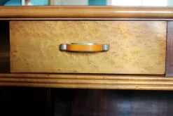 Pamono Art Deco Veneer Rosewood and Maple Vanity with Bakelite Handles, Italy, 1930s><noscript><img width=