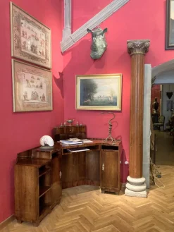 Pamono Art Deco Veneer Writing Desk or Vanity Table, 1920s><noscript><img width=