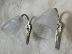 Pamono Art Deco Wall Lights, 1930, Set of 2><noscript><img width=