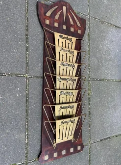 Pamono Art Deco Wall Mounted Magazine Rack, Germany, 1920s> Magazine Racks