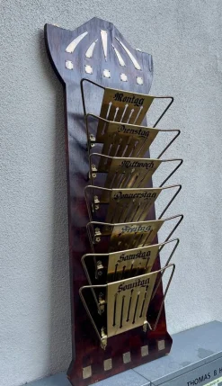 Pamono Art Deco Wall Mounted Magazine Rack, Germany, 1920s><noscript><img width=