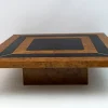 Pamono Art Deco Walnut & Lacquer Coffee Table, Italy, 1970s> Coffee & Side Tables