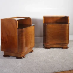 Outlet Pamono Art Deco Walnut Bedside Tables by Jindrich Halabala for Up Zavody, 1940s, Set of 2