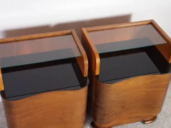 Outlet Pamono Art Deco Walnut Bedside Tables by Jindrich Halabala for Up Zavody, 1940s, Set of 2