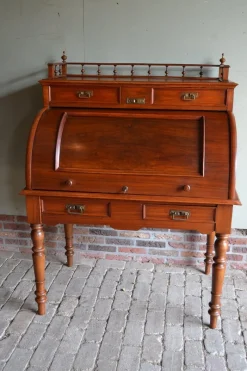 Discount Pamono Art Deco Walnut Cylinder Desk