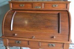Discount Pamono Art Deco Walnut Cylinder Desk