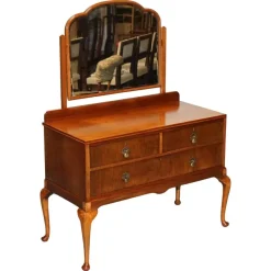 Pamono Art Deco Walnut Dressing Table, 1930s> Dressing Tables