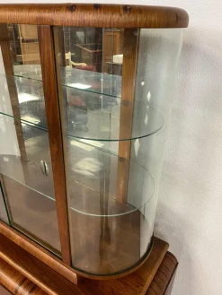 Clearance Pamono Art Deco Walnut Showcase, 1930s
