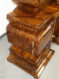 Hot Pamono Art Deco Walnut Showcase, 1930s, Set of 2