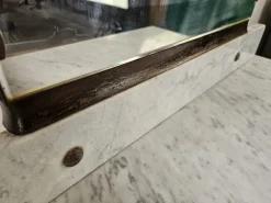Best Pamono Art Deco Walnut Storage Unit with White Marble, 1940