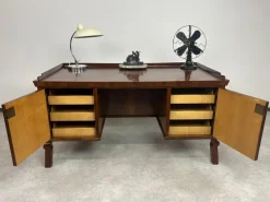 Pamono Art Deco Walnut Writing Desk, 1930s><noscript><img width=