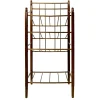 Sale Pamono Art Deco Wood and Brass Magazine Stand from Ernst Rockhausen & Söhne