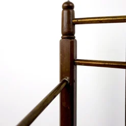 Sale Pamono Art Deco Wood and Brass Magazine Stand from Ernst Rockhausen & Söhne