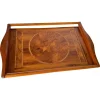 Pamono Art Deco Wood Marquetry Tray, France, 1940s> Trays