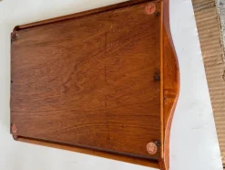 Pamono Art Deco Wood Marquetry Tray, France, 1940s><noscript><img width=