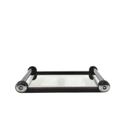Pamono Art Deco Wooden Mirrored Tray, France, 1930s><noscript><img width=