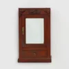Pamono Art Deco Wooden Shaving Cabinet with Beveled Mirror, France, 1920s> Shelves & Wall Units