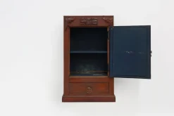 Pamono Art Deco Wooden Shaving Cabinet with Beveled Mirror, France, 1920s><noscript><img width=