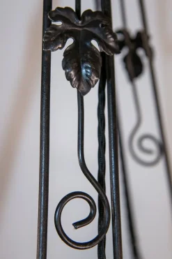 Pamono Art Deco Wrought Iron and Pate de Verre Lamp by G. V. Croismare for Muller Frères, France, 1925><noscript><img width=