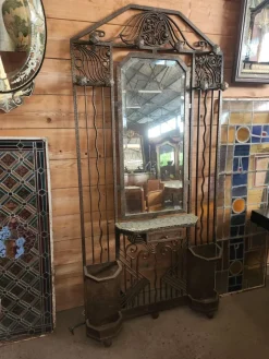Pamono Art Deco Wrought Iron Cloakroom> Racks, Hooks & Valets