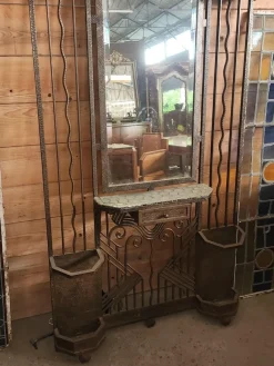 Pamono Art Deco Wrought Iron Cloakroom> Racks, Hooks & Valets